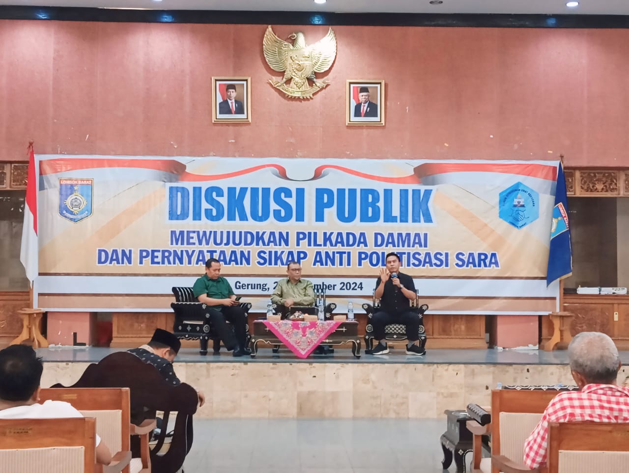 Penyampaian Materi oleh Anggota Bawaslu provinsi NTB, Suhardi, S.IP., MH 