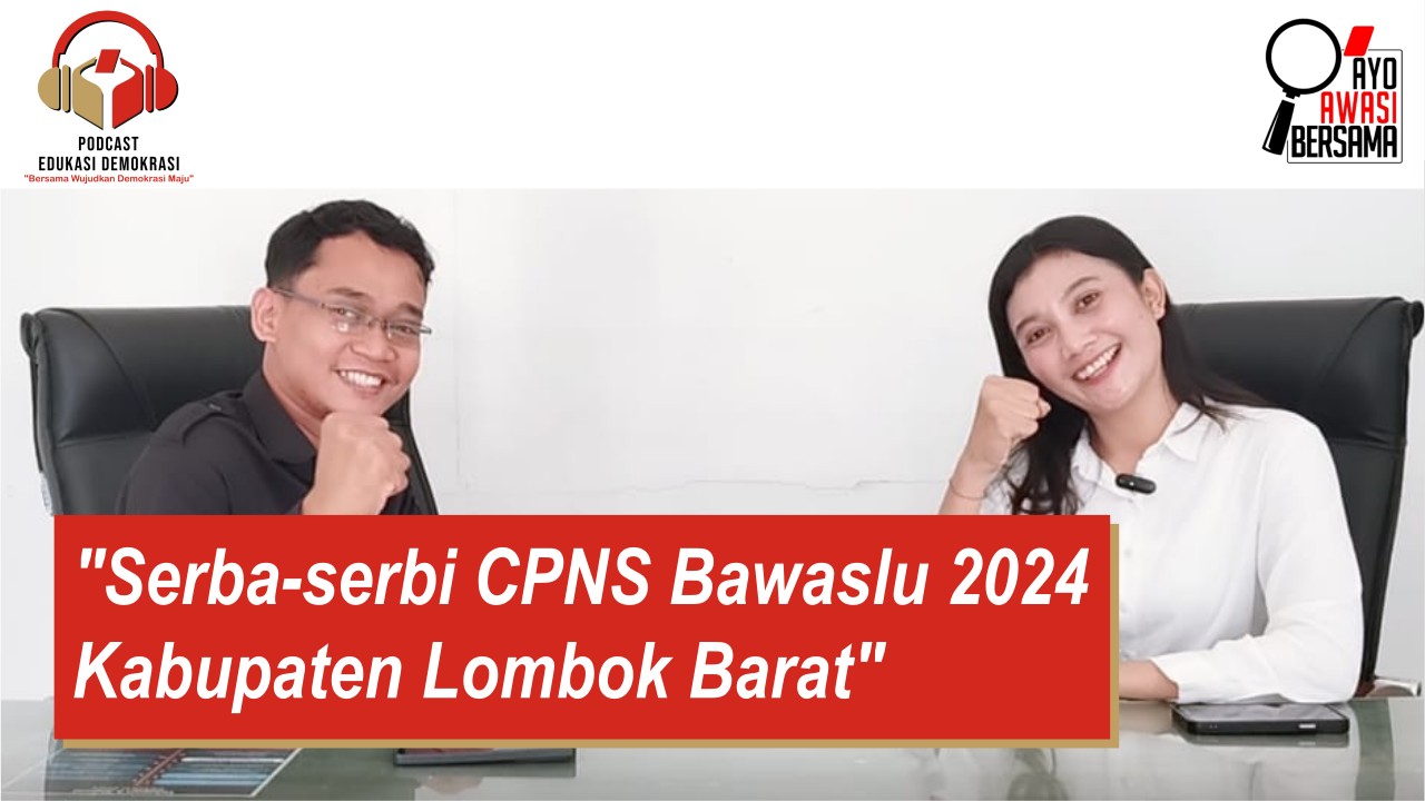 Lalu Imam Setiadi (Staf Humas) & Ni Kadek Rika Yunita CPNS) pada Podcas Bawaslu Lombok Barat. Jum'at 13/06/2025
