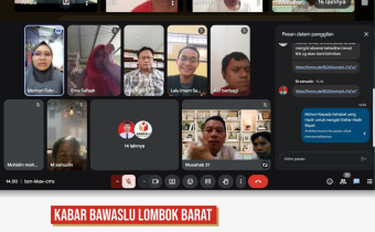 Bawaslu Lobar zoom meeting Fasilitasi Penguatan Pemahaman Kepemiluan bagi Penyandang Disabilitas.05/12/25