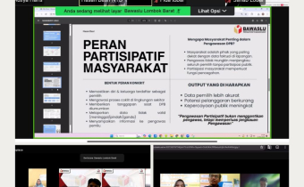 Zoom Meeting Ngabuburit Pengawasan dengan tema Peran Masyarakat dalam Pengawasan dan Uji Petik Pemutakhiran Data Pemilih Berkelanjutan (PDPB).Jum'at, 27/02/2026