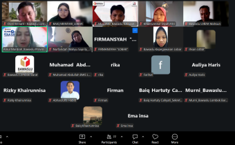 Badan Pengawas Pemilihan Umum (Bawaslu) Kabupaten Lombok Barat melaksanakan kegiatan Sosialisasi Tata Cara Pengajuan Cuti Pegawai melalui SRIKANDI secara daring melalui Zoom Meeting, Jumat (2/10/2026).